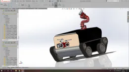 Fire Extinguisher Robot with caterpillar