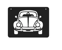 Volkswagen Classic Model Car. Vector Drawing
