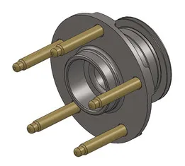 Nissan 95-98 S14 240SX Front 5-Lug Wheel Hub w/ Bearings and ARP 3" Extended Wheel Studs