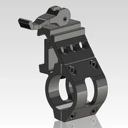 Quick-Mount 1" Tactical Flashlight Holder on Weaver/Picatinny Rail
