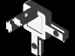 Aluminum T-slot profile 3-way corner bracket 20x20-6mm