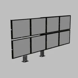 8 Lcd Type A With 2 Mounting & 2 Re Tier 4 Arm Bracket
