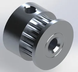 Pulley, GT2, 3 mm Bore, 16 Teeth, 3 mm Belt Width