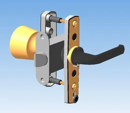 Door handle with lock opening