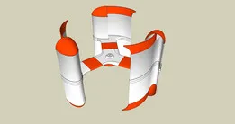 Small VAWT vertical axis wind turbine C-rotor for 3D Printing