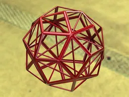 Wireframe Shape Small Triambic Icosahedron 3D print model