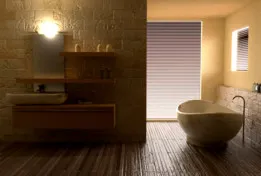 Bathroom - Stone and Wood