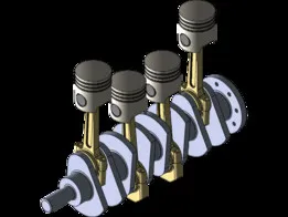 Four cylinder piston engine
