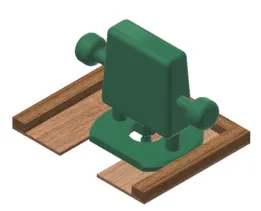 Template for hand milling machine.