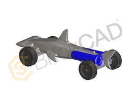 SharkCar – Futuristic Concept Vehicle CAD Model | Bio-Inspired Automotive Design
