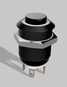 Illuminated push button switch - 12mm