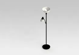 Torch floor lamp with reading light