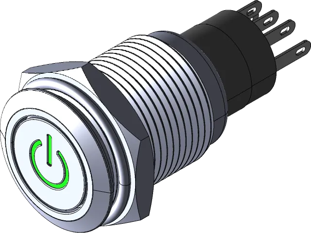 Metal LED Illuminated Latching 16mm Power Push Button ON-OFF Switch 12V — Фото 3 из 9