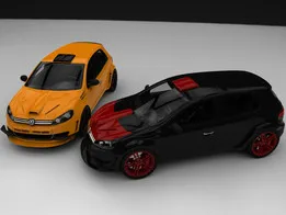 VW Golf mk6 with racing body kit
