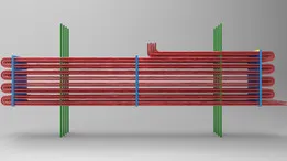 Primary superheater horizontal coil