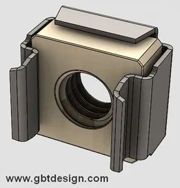 Cage nut in server rack rail