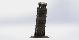 The Leaning Tower of Pisa sheet metal puzzle, 3d model, puzzle, sheet metal, metalcraft, metalcraftdesign