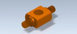 Studycadcam 3D CAD Exercise 183 Autodesk Inventor Pro (thread is a simulation, isn´t exactly like in drawing)