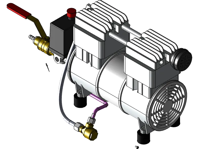 9L Oil-Free Silent Air Compressor - High Fidelity for Spatial Layout — Фото 3 из 3
