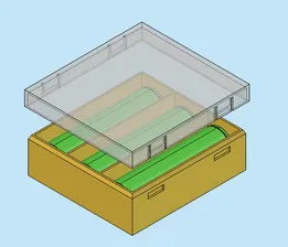 Storage box for 3 18650 Li-ion batteries