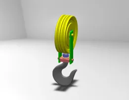 Crane Hook Pulley Block Assembly - Lifting Mechanism