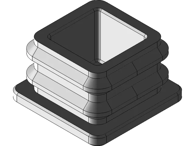 End Cap for 30x30x2 mm Square Tube — Image 4 of 4