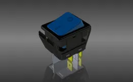 4-Pin Blue Rocker Switch (250V-16A, 30x25mm)