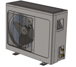 18K Btu Split Type Air Conditioner Outdoor Unit – Complete 3D CAD Design