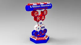 6 Million Member Trophy (United Hexagons)