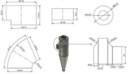 Vortex Cyclone Filter - type Lappe (Drawing Only)