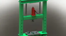 Hydraulic press from hydraulic car jack