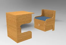 Table-Chair-Cabinet Unit