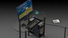 Glass Desk- with swivel