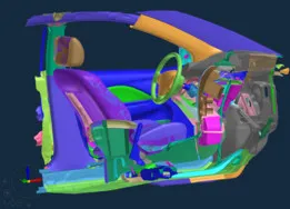 Toyota Yaris cabin on driver side