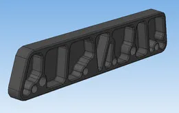 Form for the injection molding machine on the compensation bar