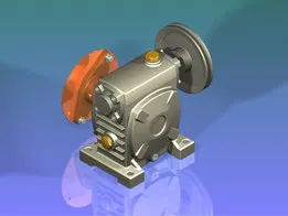 Compact Worm Gear Reducer with Animation