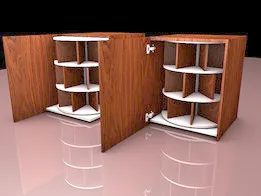 CABINET FOR SHOES 2 (rotary shelfs)