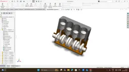 4-Cylinder Piston Engine Assembly with Motion Study