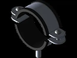 Natural Gas Pipe Clamp – Wall Mount Bracket | 3D CAD Model for SolidWorks