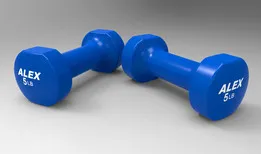 5lb 10lb rubber coated dumbbells