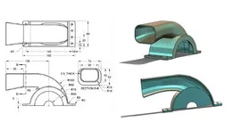 Solidworks tutorial Part Models, Centrifugal Blower Upper Housing, with full video