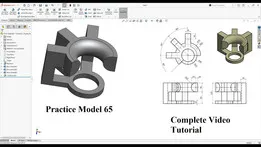 How to make Practice Model 65 in Solidworks, Complete Video Tutorial