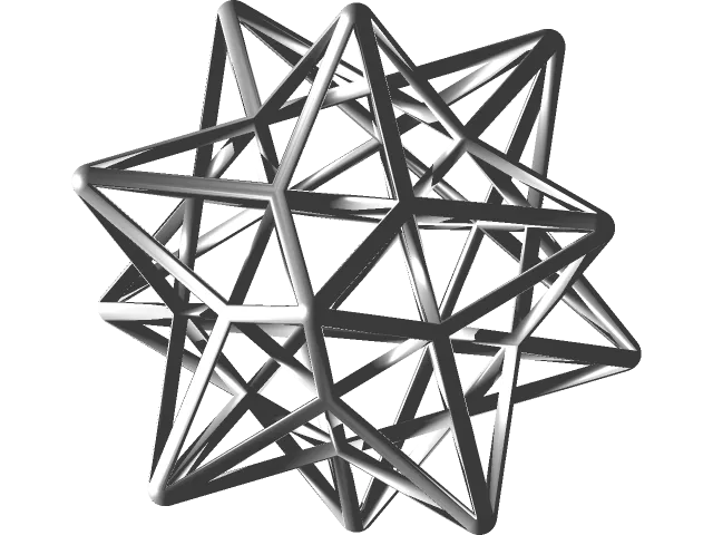 Wireframe Shape Stellated Dodecahedron 3D print model — Фото 2 из 2