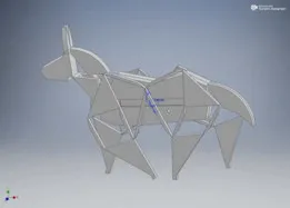 Interactive Kinetic Horse Sculpture with Jansen's linkage