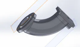 flanged 90-degree pipe elbow