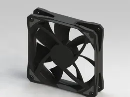 120 x 120 x 25 mm 7 blades fan case