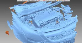 Opel Corsa d opc 3d scan engine under bonnet scan