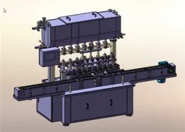 Automatic eight-head piston liquid filling machine