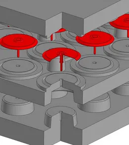 Пресс форма для изготовления резиновых клапанов / Mold for the manufacture of rubber valves