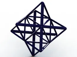 Wireframe Shape Stellated Octahedron 3D print model